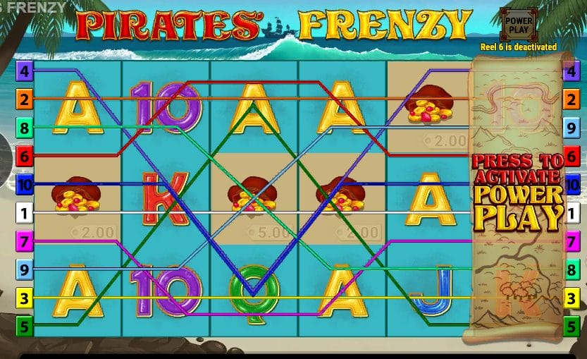 pirates frenzy casino game reels