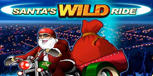 Santa's Wild Ride Christmas Slot Game Logo