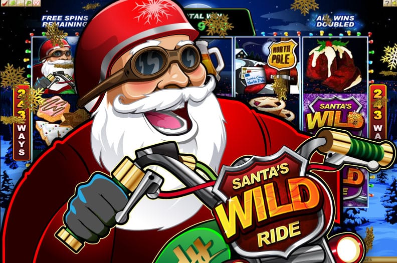 Santa's Wild Ride Christmas Slot Game Screenshot