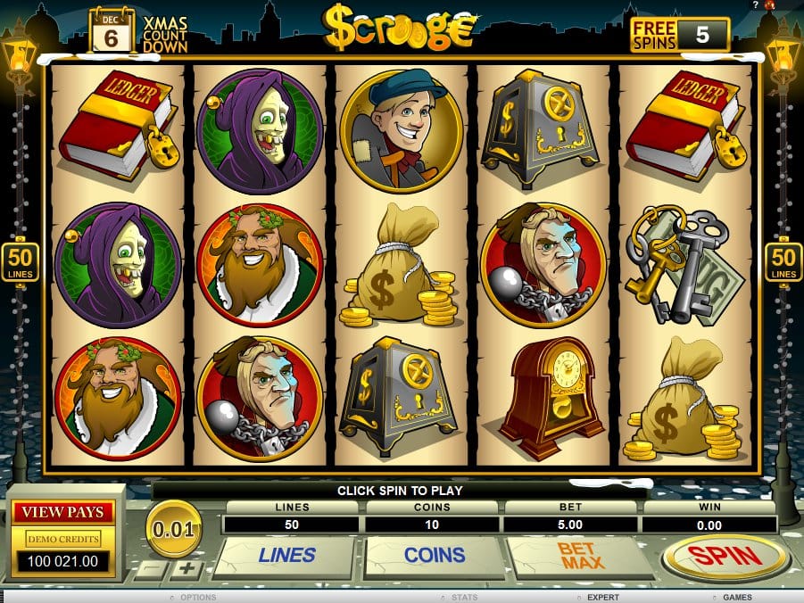 Scrooge Christmas Slot Game Gameplay
