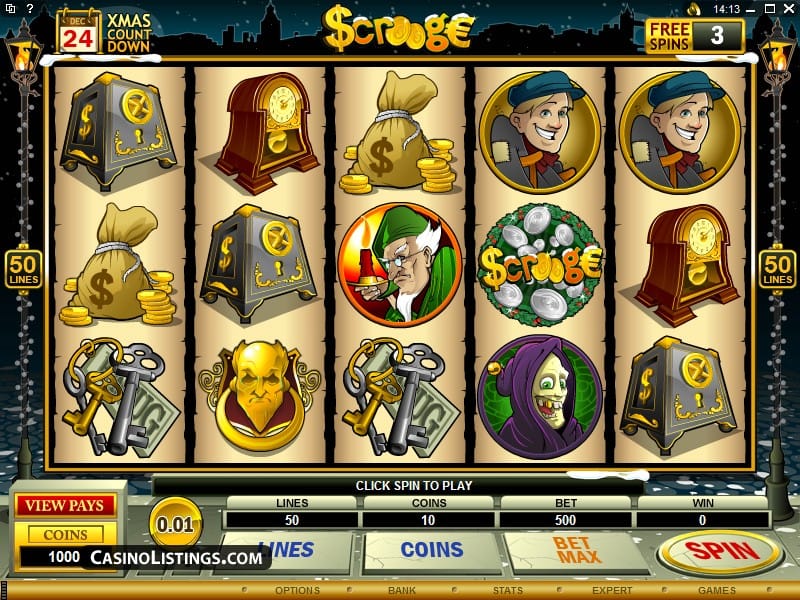 Scrooge Christmas Slot Game Screenshot