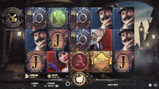 Sherlock of London Video Slot Gameplay