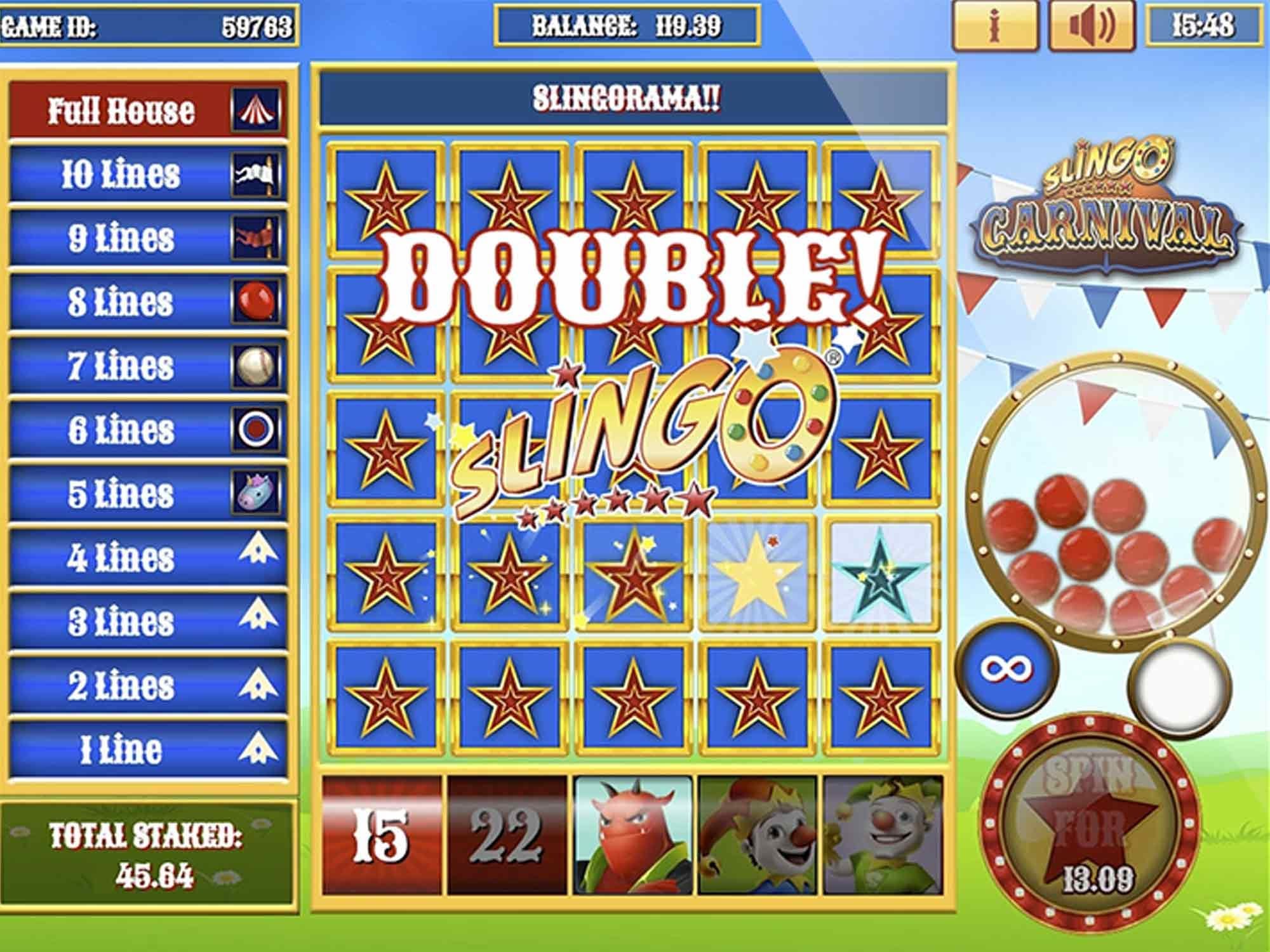 Slingo Carnival Slot Win