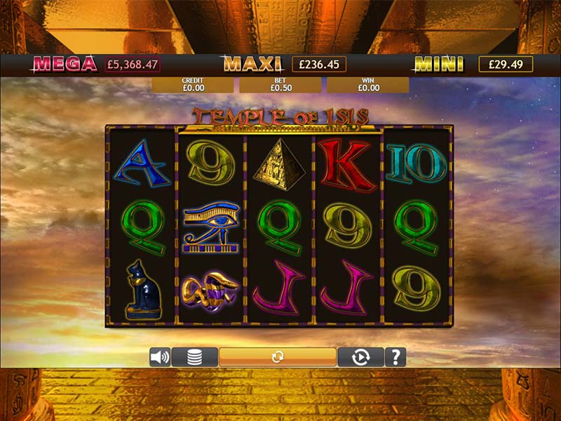 Temple of Isis Jackpot Gameplay