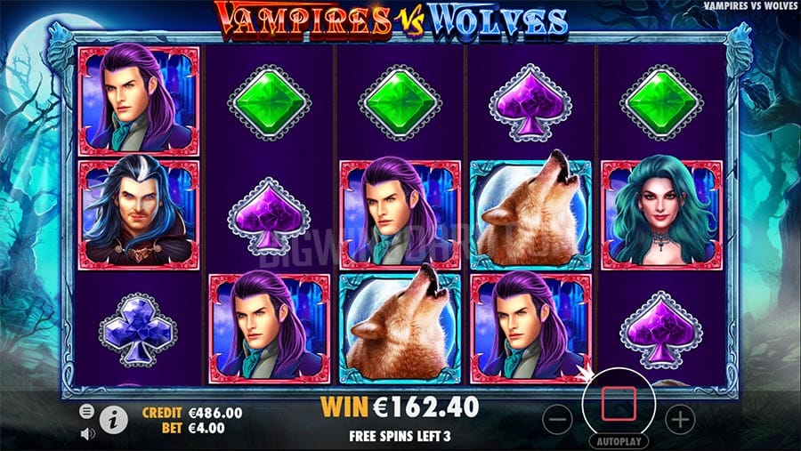 Vampire vs Wolves Casino Gameplay