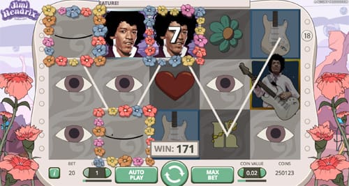 Jimi Hendrix Slots Game Gameplay