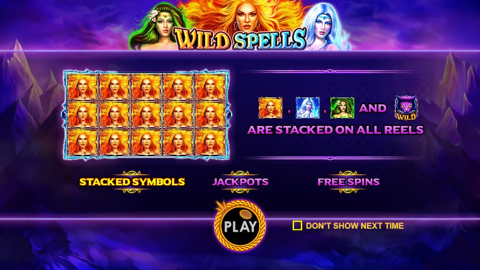 wild spells paytable