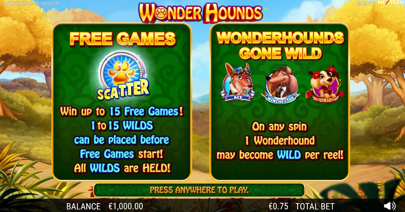 Wonder Hounds free spins